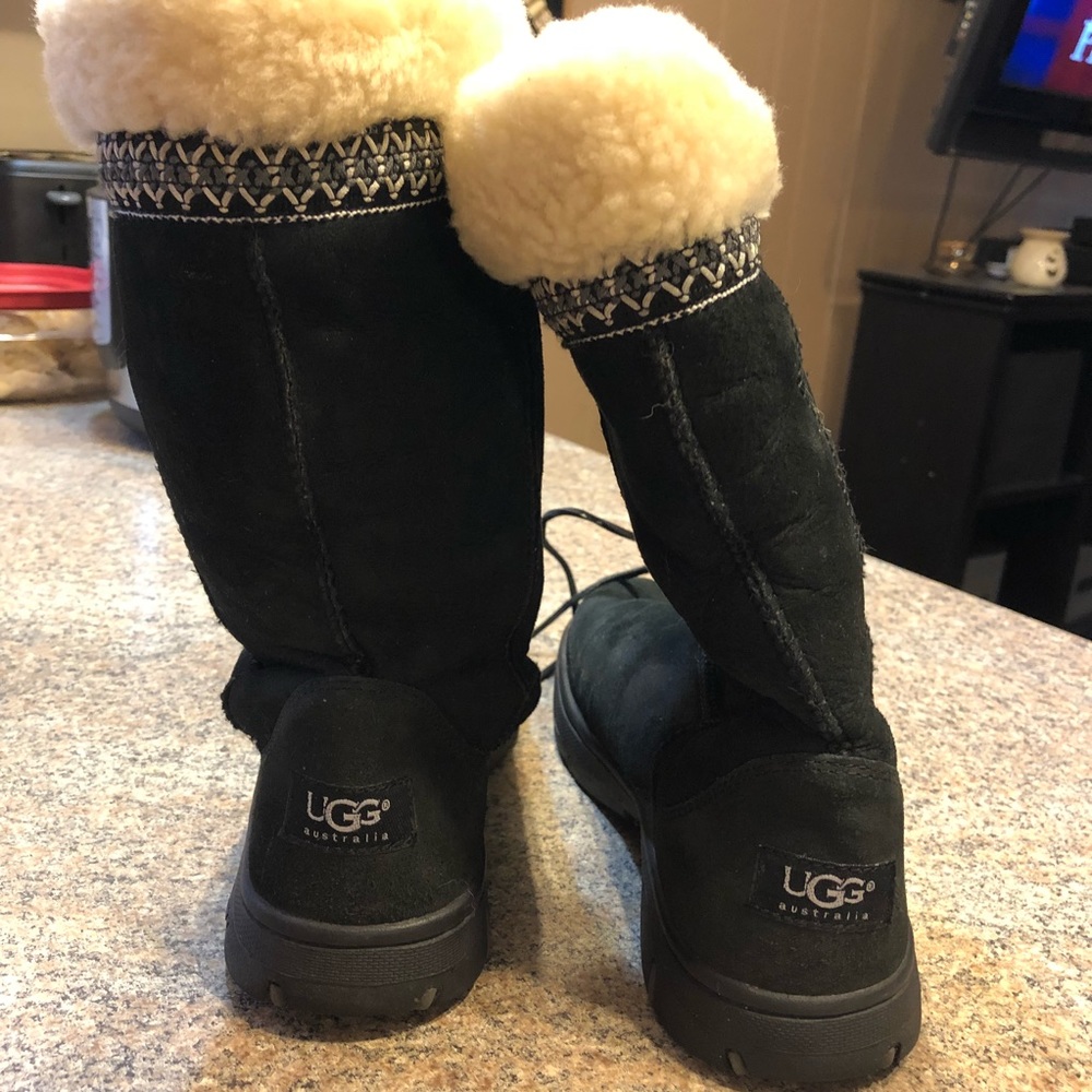 Black Ugg boots. Used size 9